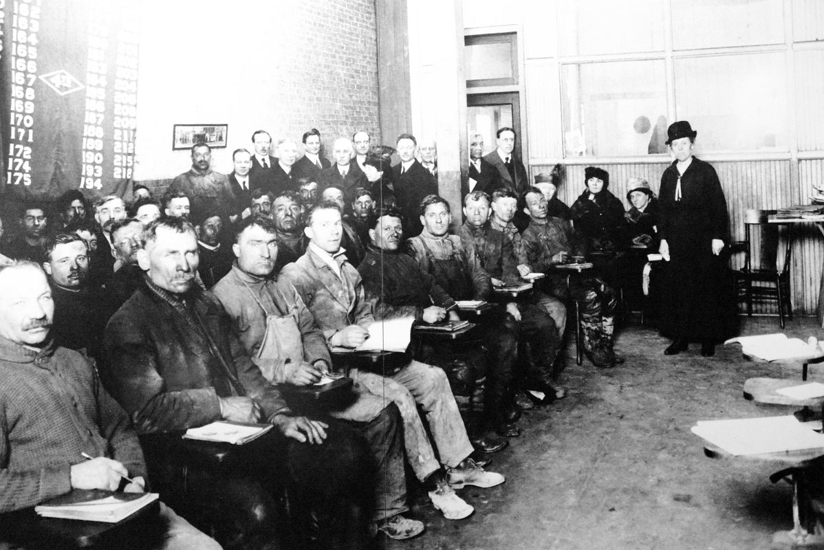 12-15 Photograph Of Immigrants In School Desks At Ellis Island Main Immigration Station Building